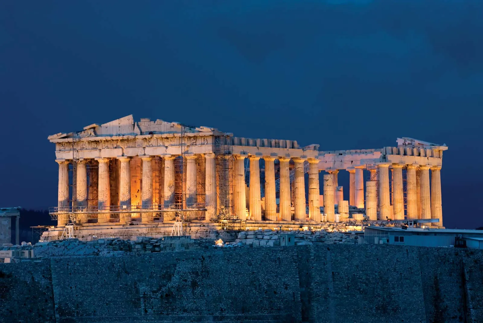 Night view Parthenon Athens