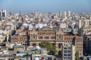 Aerial view of Argentina Supreme Court of Justice - Buenos AIres, Argentina